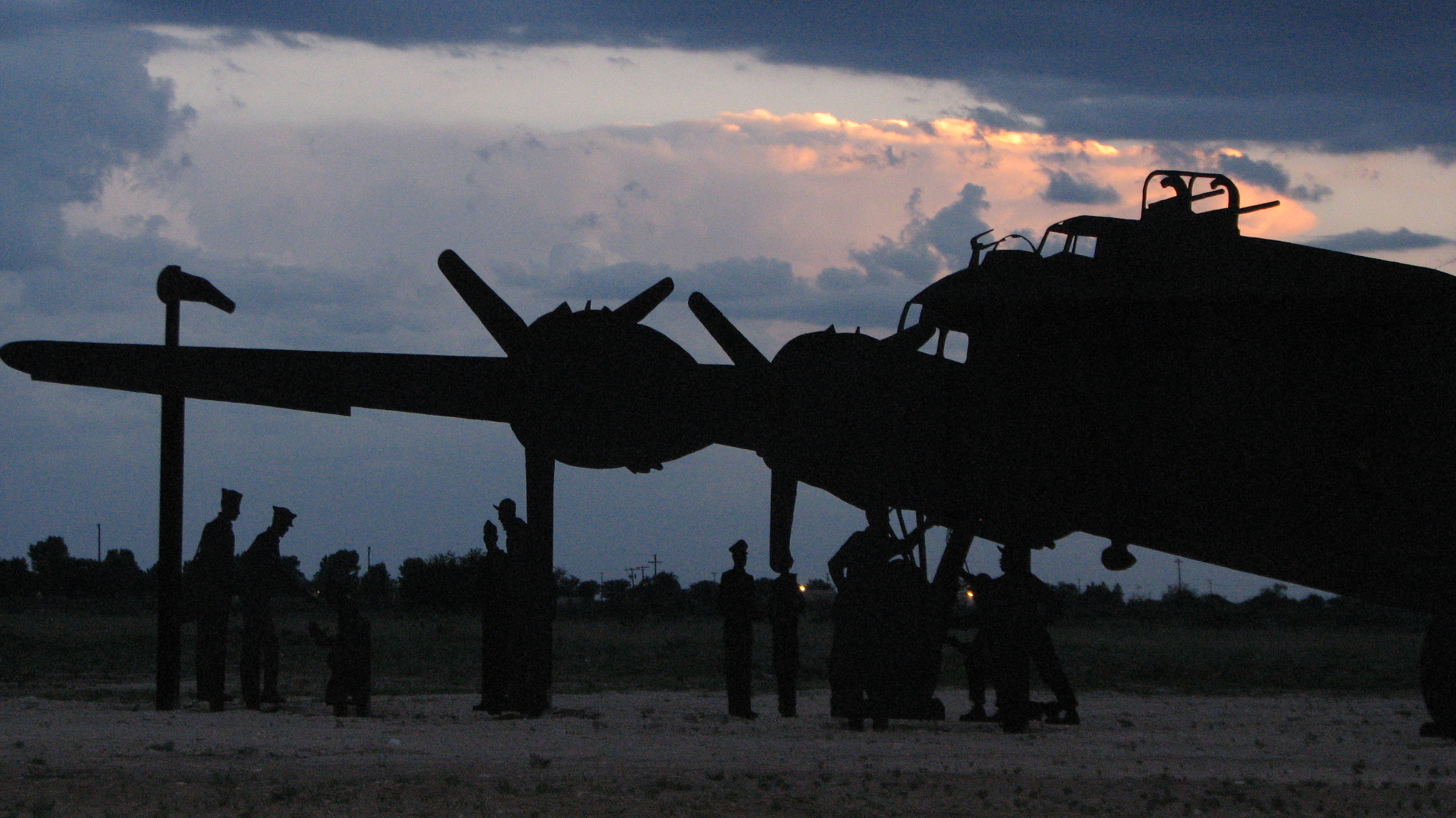 Storm clouds at sunset.