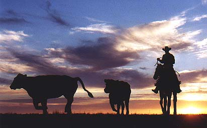 My Three favorite figures--the cowboy appears to turn with you as you move past.